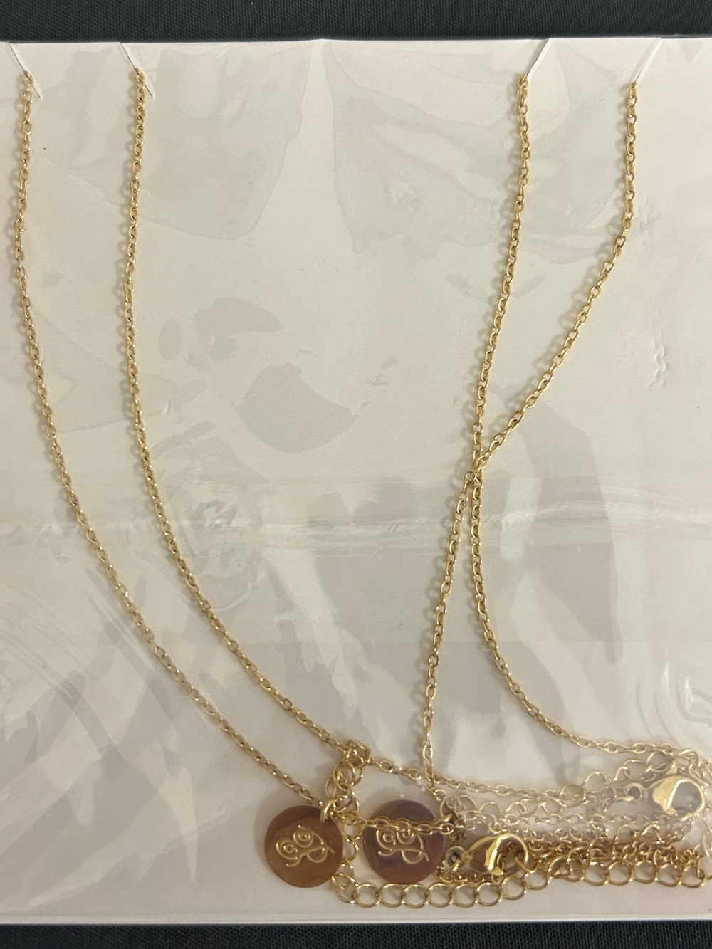 Plunder Double Bar Pendant Necklace in Gold with Crystal Accents - Picture 2 of 2